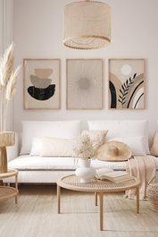 Wallity Artsycllct38 Set de 3 Pinturas Decorativas Enmarcadas